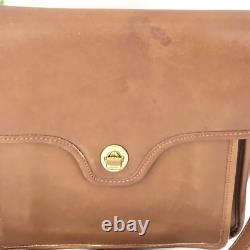 Vintage Coach Shelton Bag British Tan Leather Crossbody Shoulder Bag 0312-345