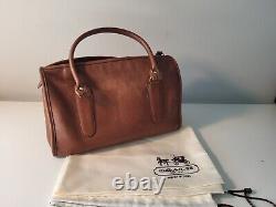 Vintage Coach Tan Brown Madison Satchel Leather Bag With Duster Bag Included