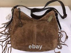 Vintage Coach Tan Brown Suede 11 X 9 X 9 New With Tags