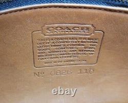Vintage Coach Tan Leather Crossbody Saddle Bag With Brass Hardware