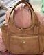 Vintage Coach Tan Leather Legacy Lined Satchel Purse 10743 Lightly Pre owned