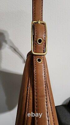 Vintage Coach Tan Leather Saddle Boho Bag 9210 Legacy Excellent