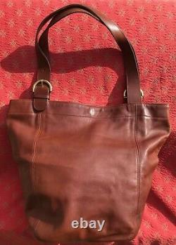 Vintage Coach X-Large WAVERLY British Tan Leather Tote Buckle Dustbag #0795-110