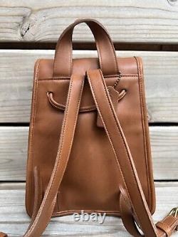 Vintage Coach leather daypack backpack 9960, British tan
