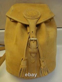 Vintage DOONEY & BOURKE Chamois Nubuck Leather Mini Sherpa Backpack Q511 USA