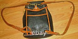 Vintage DOONEY BOURKE Handbag Teton AWL Navy/British Tan Leather Backpack