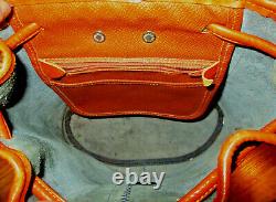 Vintage DOONEY BOURKE Handbag Teton AWL Navy/British Tan Leather Backpack