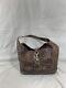 Vintage DOONEY & BOURKE tan brown croc pattern leather shoulder bag purse
