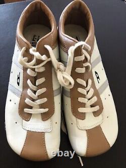 Vintage Diesel Evelyn Trainers Shoes Leather Cream Tan Rare Collectable Size 6.5