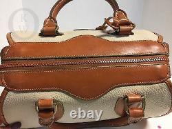 Vintage Dooney & BourkeAWLBone/Tan Trim/Gladstone SatchelShoulder Bag #17092K