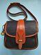 Vintage Dooney & Bourke All-Weather Leather Crossbody in Black withBritish Tan