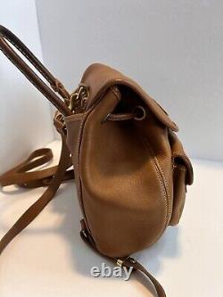 Vintage Dooney & Bourke Canyon Tan Leather Convertible Mini Backpack MADE in USA