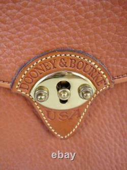 Vintage Dooney Bourke Spectator English Tan Leather Cross Body Bag Equestrian