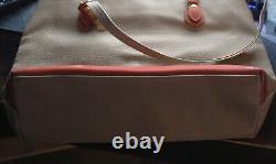 Vintage Dooney & Bourke Tan Leather Zipper Tote Satchel USA