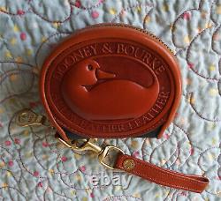 Vintage Dooney and Bourke Big Duck Coin Purse Navy / Tan USA Very Nice