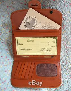 Vintage Dooney and Bourke Equestrian Wallet Rare Black / Tan U. S. A