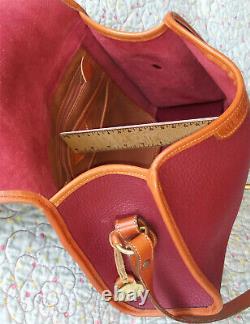 Vintage Dooney and Bourke Essex Shoulder Bag Rare Rouge / British Tan U. S. A