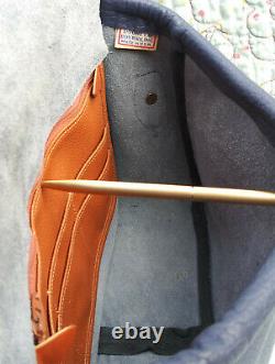Vintage Dooney and Bourke Large Loden Shoulder Bag Blue / Tan U. S. A
