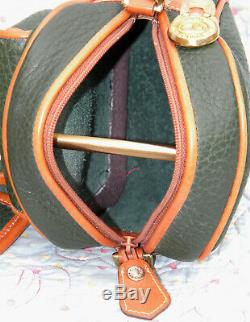Vintage Dooney and Bourke Mini Explorer Bag Green / Tan Cute Rare U. S. A