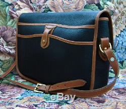 Vintage Dooney and Bourke R 36 Outback Shoulder Bag Black / Tan U. S. A