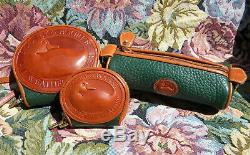 Vintage Dooney and Bourke Rare Duck on a Strap / Belt Bag Green / Tan U. S. A