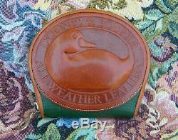 Vintage Dooney and Bourke Rare Duck on a Strap / Belt Bag Green / Tan U. S. A
