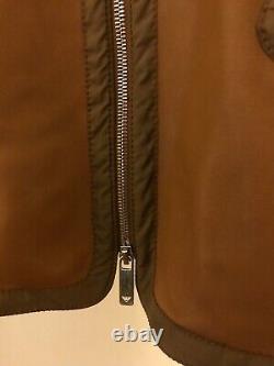 Vintage Emporio Armani Tan Vera Pelle Leather Jacket Size 44 excellent condition