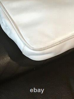 Vintage FENDI Off white/Tan Leather Logo Clutch Shoulder Bag Crossbody FENDI