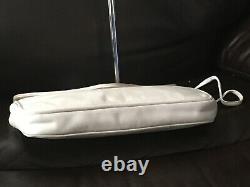 Vintage FENDI Off white/Tan Leather Logo Clutch Shoulder Bag Crossbody FENDI