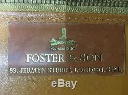 Vintage Foster & Son Slide Handle Portfolio London Tan Document Briefcase