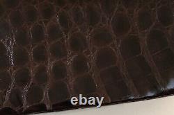 Vintage Genuine Dark Brown Crocodile Handbag