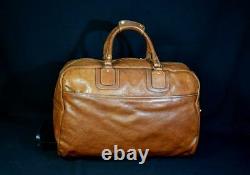 Vintage Ghurka Marley Hodgson 20 Wheeled British Tan Leather CarryOn Duffel Bag