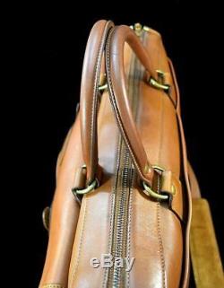 Vintage Ghurka Marley Hodgson No 17 SATCHEL Saddle Leather British Tan Briefcase