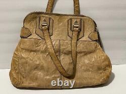 Vintage Givenchy Leather Tote Handle Hand Bag Tan
