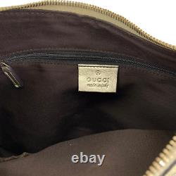 Vintage Gucci Abbey D Ring Tan Canvas Beige GG Logo Hobo Handbag Used