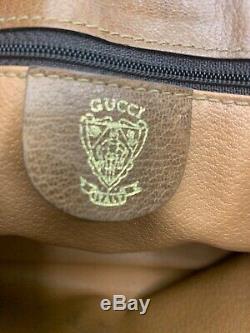 Vintage Gucci Bag Purse Authentic GG Monogram Tan Style Bag Leather 1990s