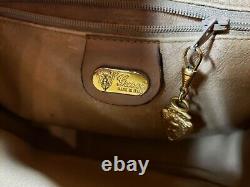 Vintage Gucci Micro GG Crossbody Saddle Bag Tan Beige 9 x 7.5 x 2.5