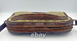 Vintage Gucci Sherry Shoulder bag Purse Brown Leather Pvc Authentic? Japan A050