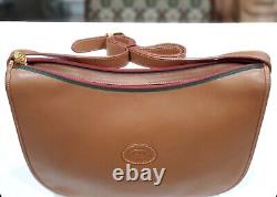Vintage Gucci Tan Leather Shoulder Bag
