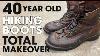Vintage Hiking Boots Restoration Total Transformation From Throwaway To Almost New