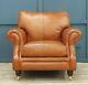 Vintage John Lewis Chesterfield Distressed Chestnut Tan Leather Armchair Chair