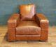 Vintage John Lewis Chesterfield Distressed Tan Leather Club Armchair Chair