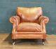 Vintage John Lewis Chesterfield Distressed Tan Leather Club Armchair Chair 2