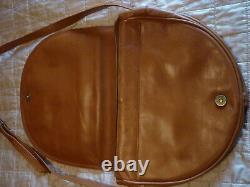 Vintage Kenzo Paris Tan Leather Large Adjustable Shoulder Bag Unused Just Stored