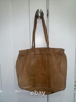 Vintage LL Bean Shoulder Purse Bag Tote Leather Brown 70s 80s