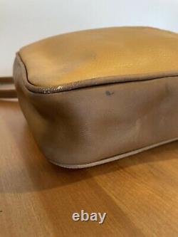 Vintage LOEWE Anagram Logo Tan Leather Crossbody/Shoulder Handbag