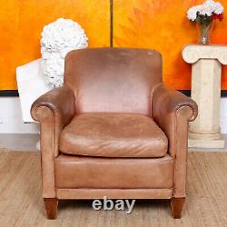 Vintage Leather Armchair Tan Lounge Chair