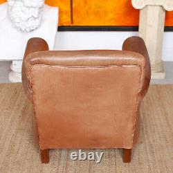 Vintage Leather Armchair Tan Lounge Chair