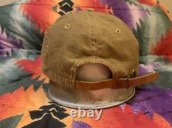 Vintage Levis Corduroy Hat Brown/Tan Orange Tag 1970s Rare Leather Big E 7-7 1/8