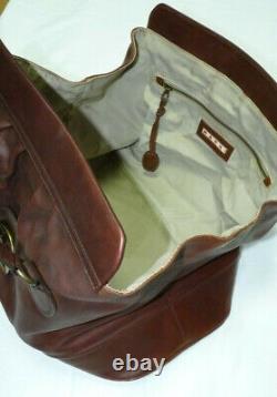 Vintage Marni Dark Tan Leather Travel Bag Doctors Bag Duffel
